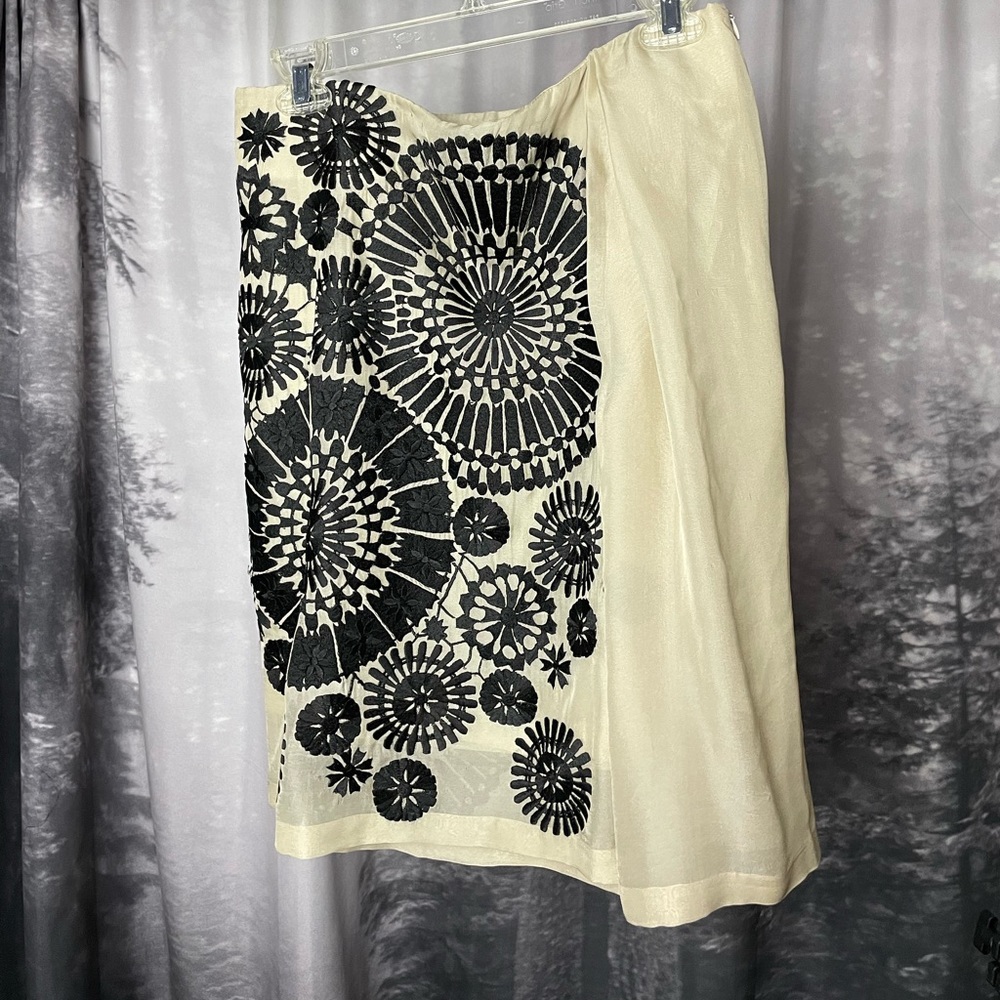 Dries Van Nouten embroidered floral skirt